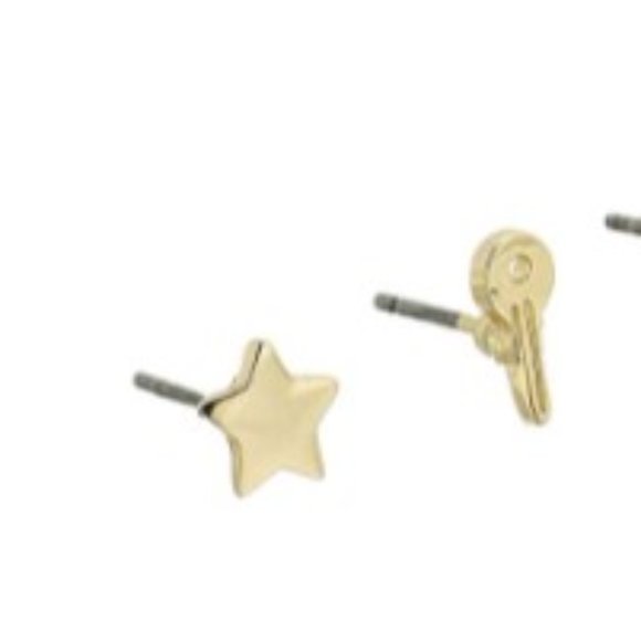 French connection gold charm stud earrings - Picture 2 of 7